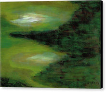 Load image into Gallery viewer, green-abstract-art-Lamda 1 Abstract Wall Art - Canvas Print-Sensory Art