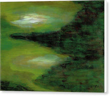 Load image into Gallery viewer, green-abstract-art-Lamda 1 Abstract Wall Art - Canvas Print-Sensory Art