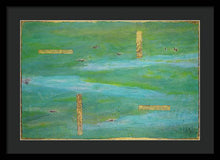 Load image into Gallery viewer, green-abstract-art-Lamda #7 Abstract - Framed Print-Sensory Art