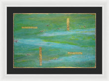 Load image into Gallery viewer, green-abstract-art-Lamda #7 Abstract - Framed Print-Sensory Art