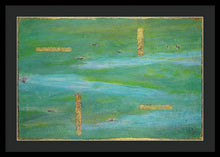 Load image into Gallery viewer, green-abstract-art-Lamda #7 Abstract - Framed Print-Sensory Art