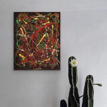 Load image into Gallery viewer, red abstract art Iota 23 Abstract Wall Art Print-Sensory Art House